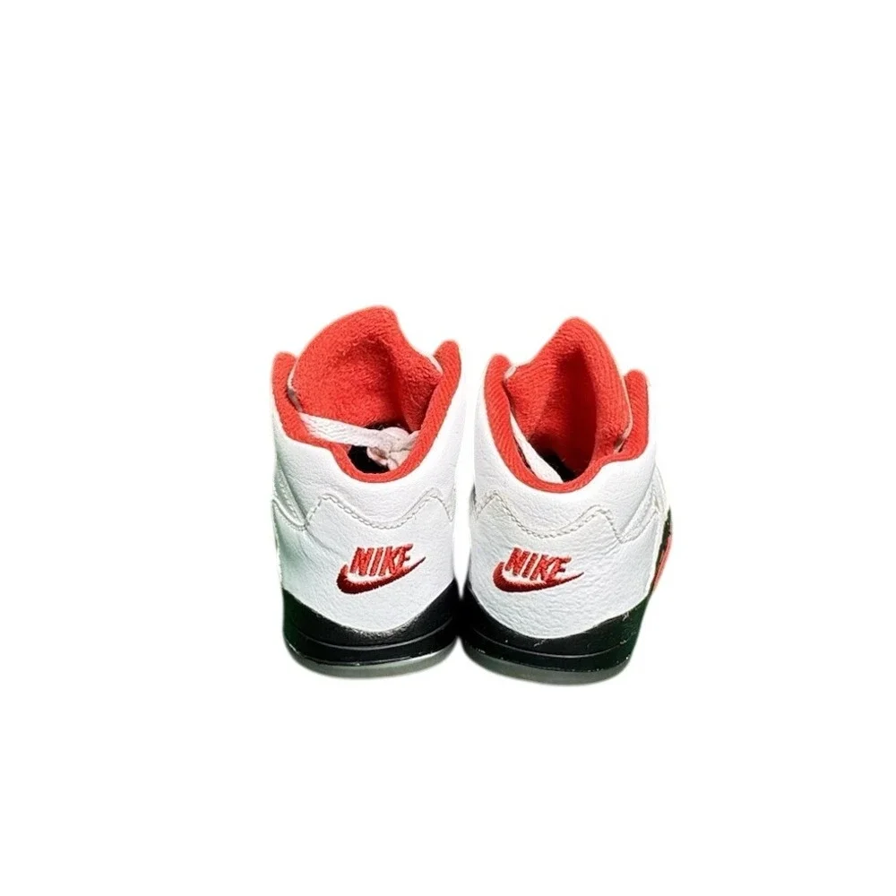 Jordan‎ 5 Retro Fire Red 2020 White Red Black Toddler Shoes 6C 440890-102